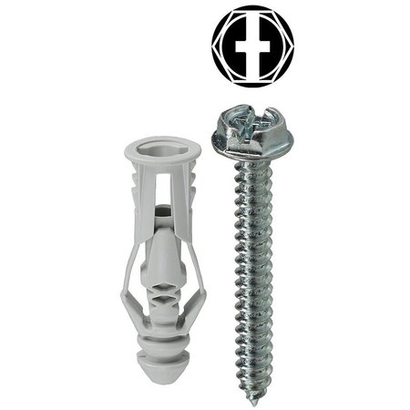 L.H. DOTTIE Triple-Grip Screw Anchor, 1-3/16" L, Nylon TG8KHX